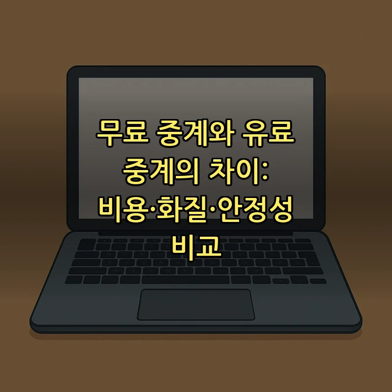 무료 중계와 유료 중계의 차이: 비용·화질·안정성 비교