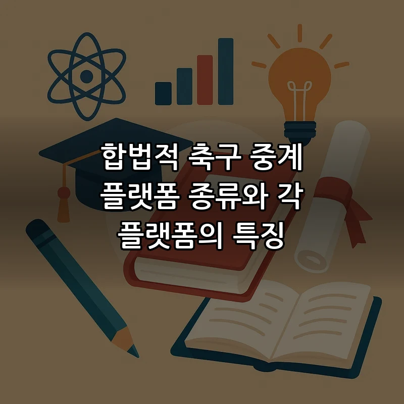 합법적 축구 중계 플랫폼 종류와 각 플랫폼의 특징