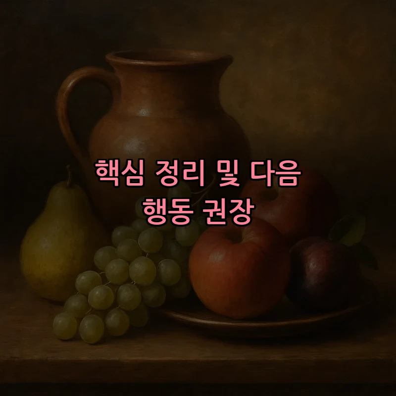 핵심 정리 및 다음 행동 권장