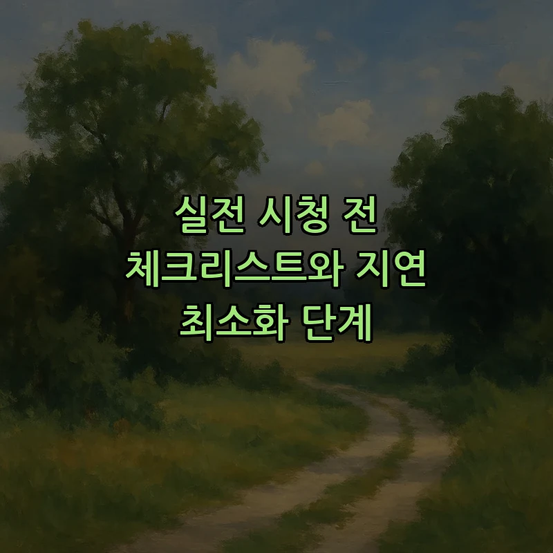 실전 시청 전 체크리스트와 지연 최소화 단계