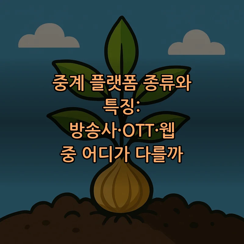 중계 플랫폼 종류와 특징: 방송사·OTT·웹 중 어디가 다를까