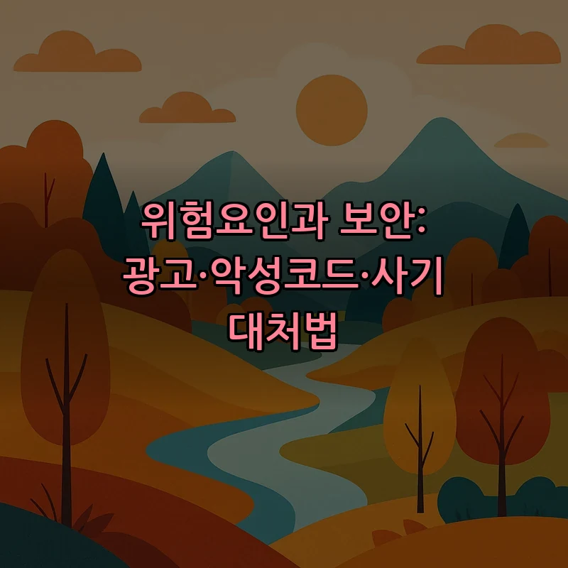 위험요인과 보안: 광고·악성코드·사기 대처법