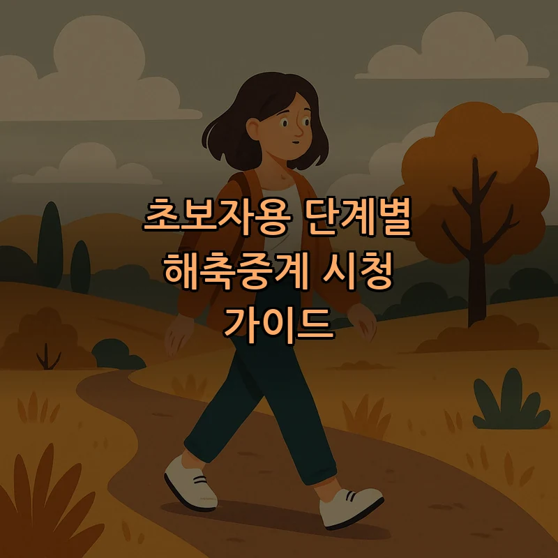초보자용 단계별 해축중계 시청 가이드