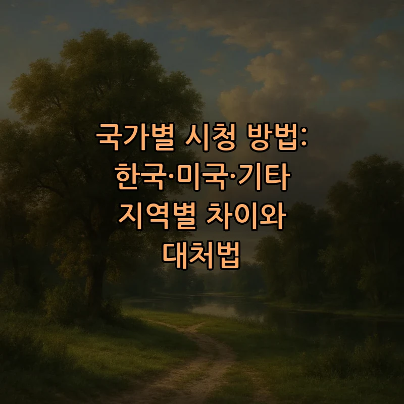 국가별 시청 방법: 한국·미국·기타 지역별 차이와 대처법