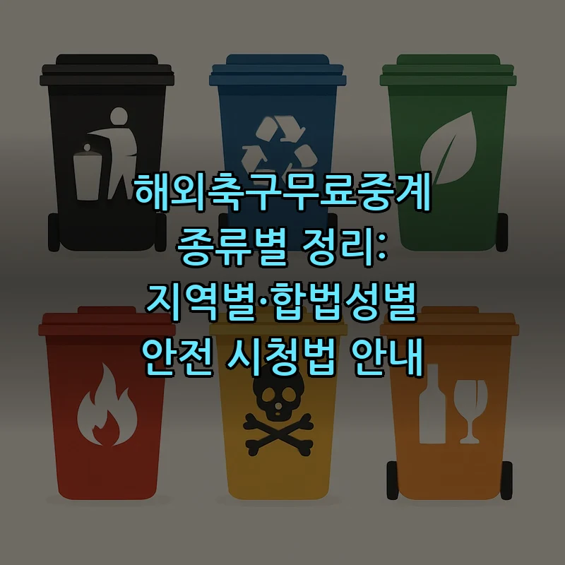 해외축구 무료중계: 안전하게 시청하는 법