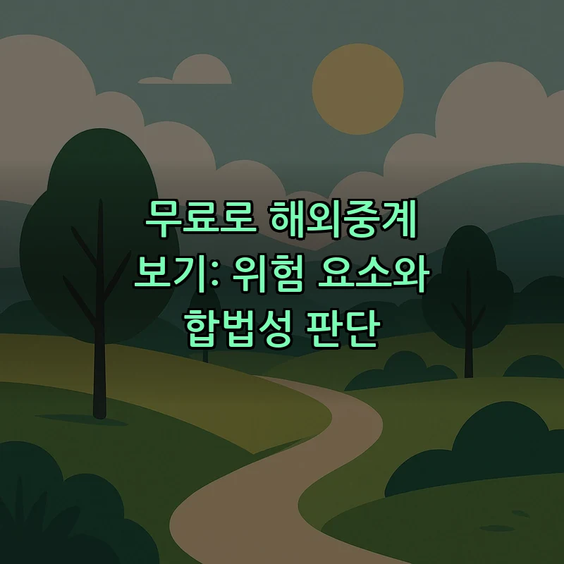 무료로 해외중계 보기: 위험 요소와 합법성 판단