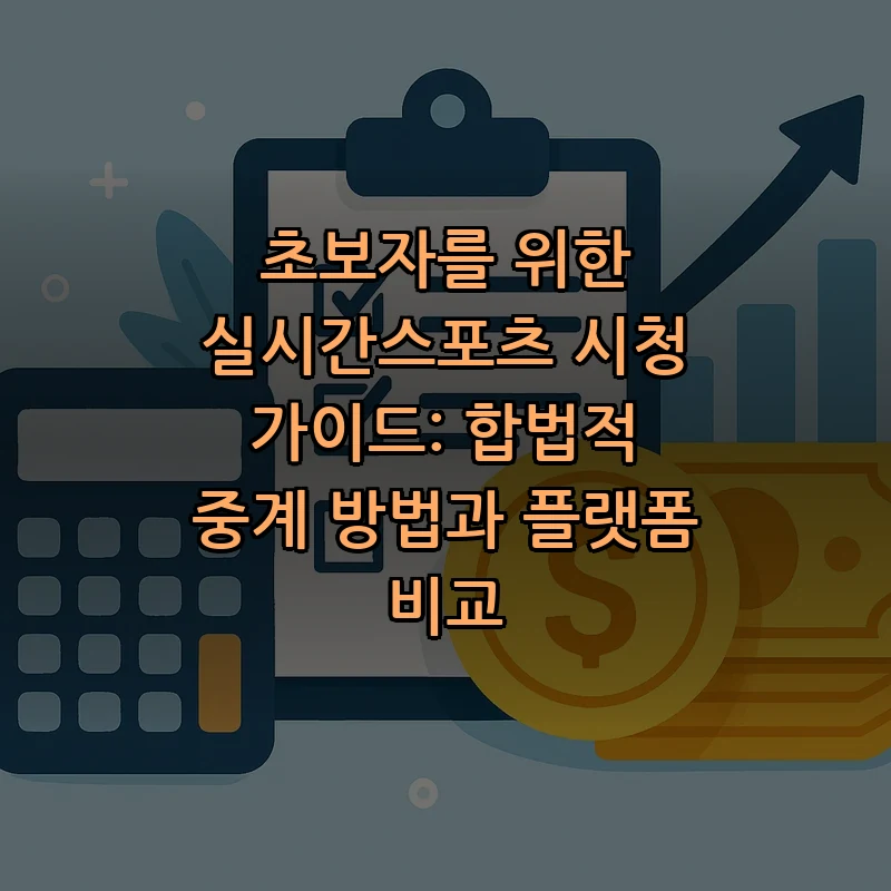 합법적으로 실시간스포츠 시청하는 법: 초보자 가이드