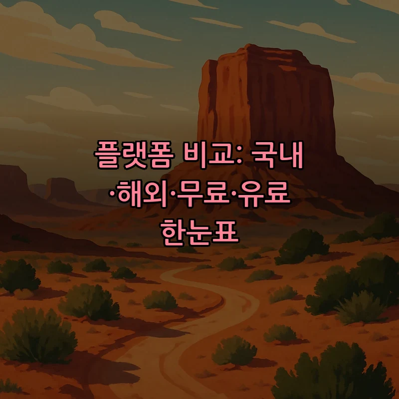 플랫폼 비교: 국내·해외·무료·유료 한눈표
