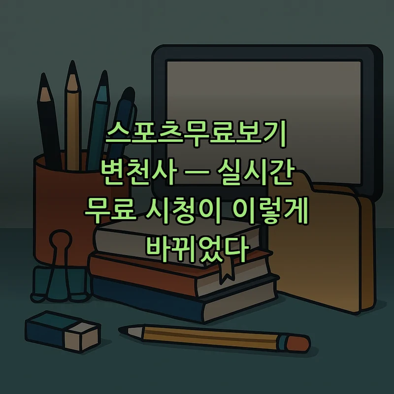 스포츠무료보기: 무료로 스포츠 중계 보는 법