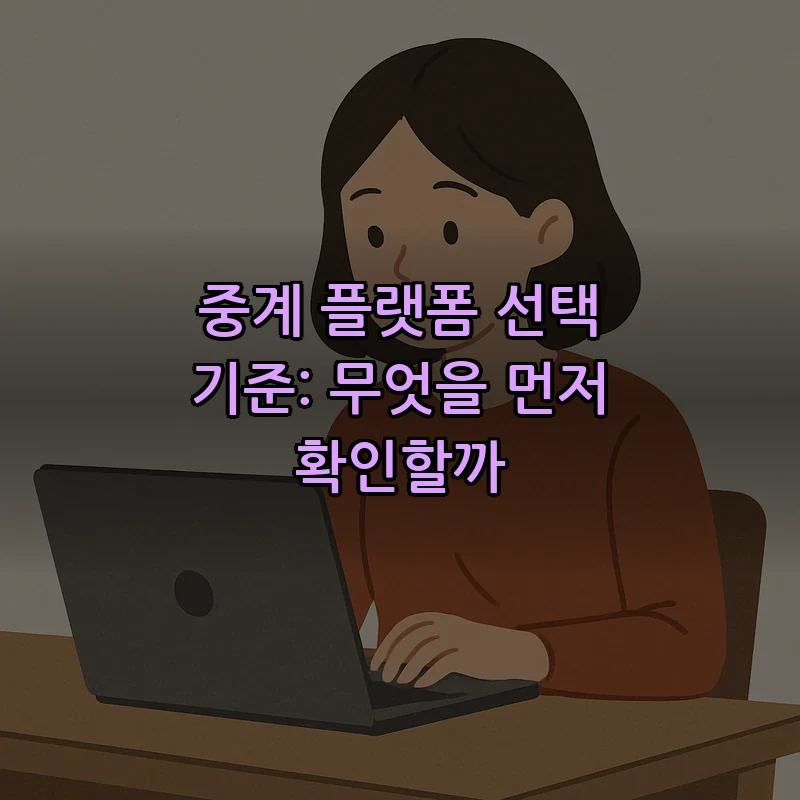 중계 플랫폼 선택 기준: 무엇을 먼저 확인할까