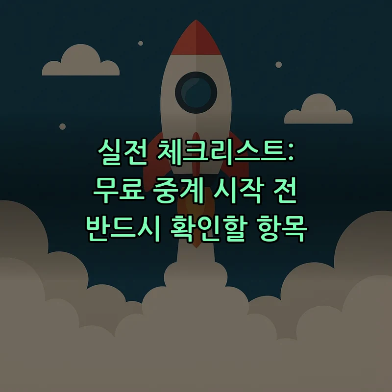 실전 체크리스트: 무료 중계 시작 전 반드시 확인할 항목