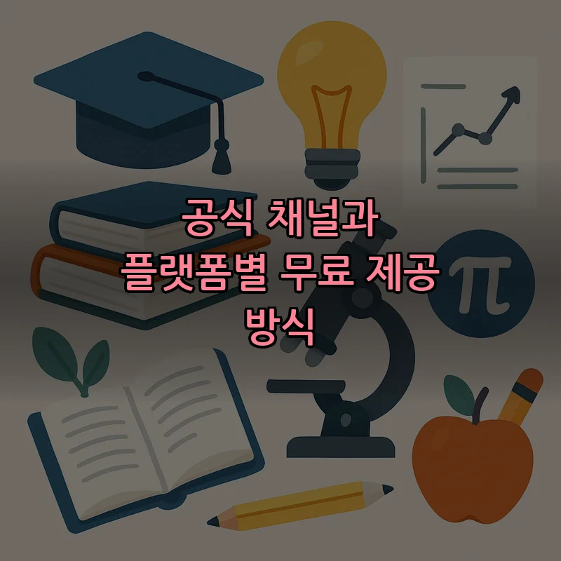 공식 채널과 플랫폼별 무료 제공 방식