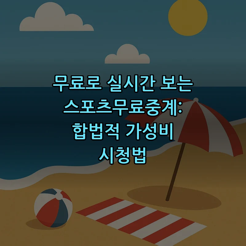 무료 스포츠 중계의 모든 것: 합법적 시청법