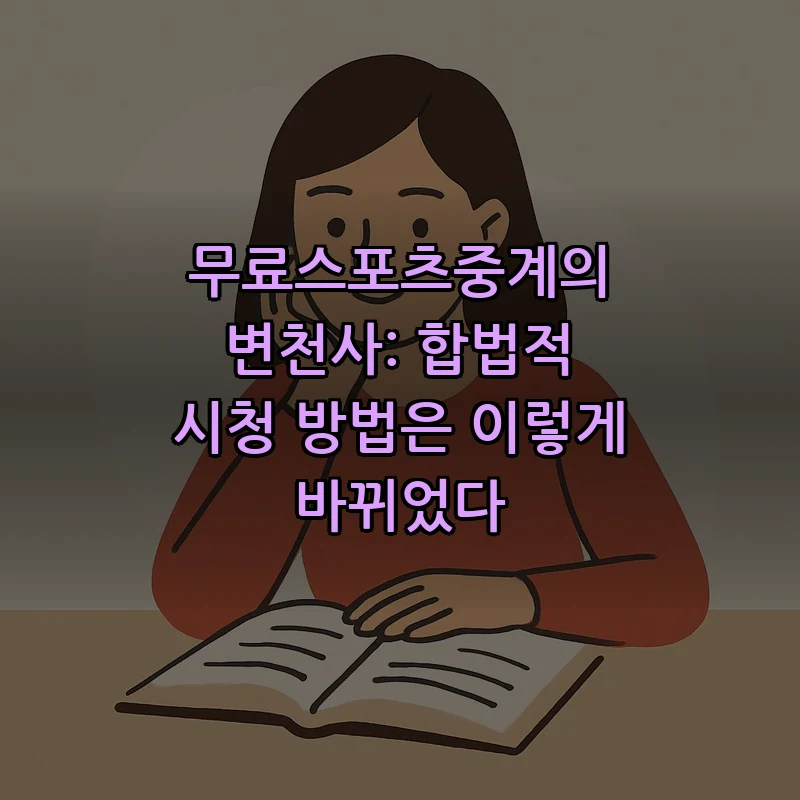 무료스포츠중계: 안전하게 시청하는 법