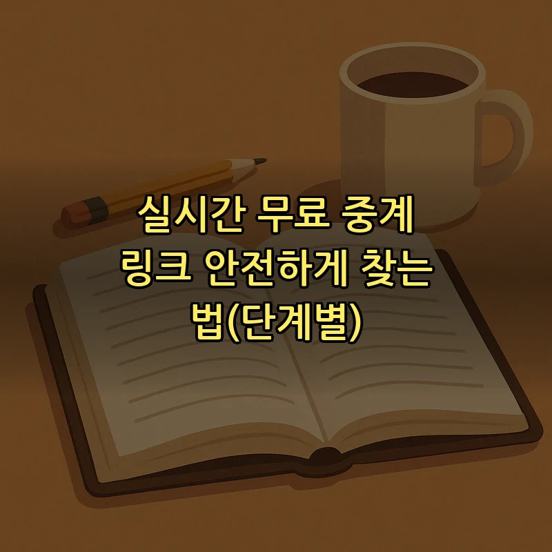 실시간 무료 중계 링크 안전하게 찾는 법(단계별)