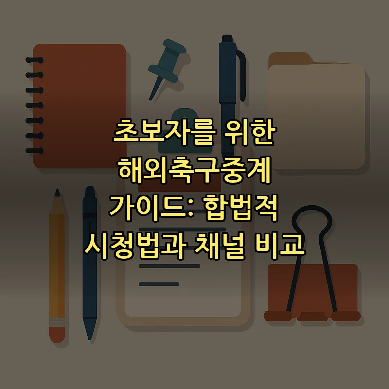 초보자를 위한 해외축구중계 합법적 시청법