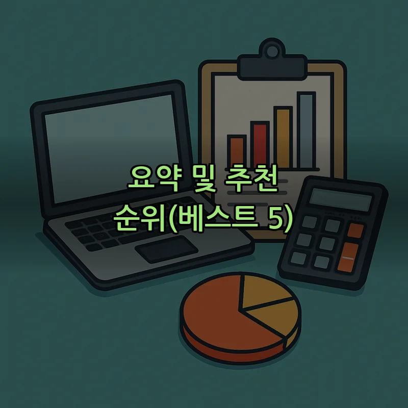 요약 및 추천 순위(베스트 5)