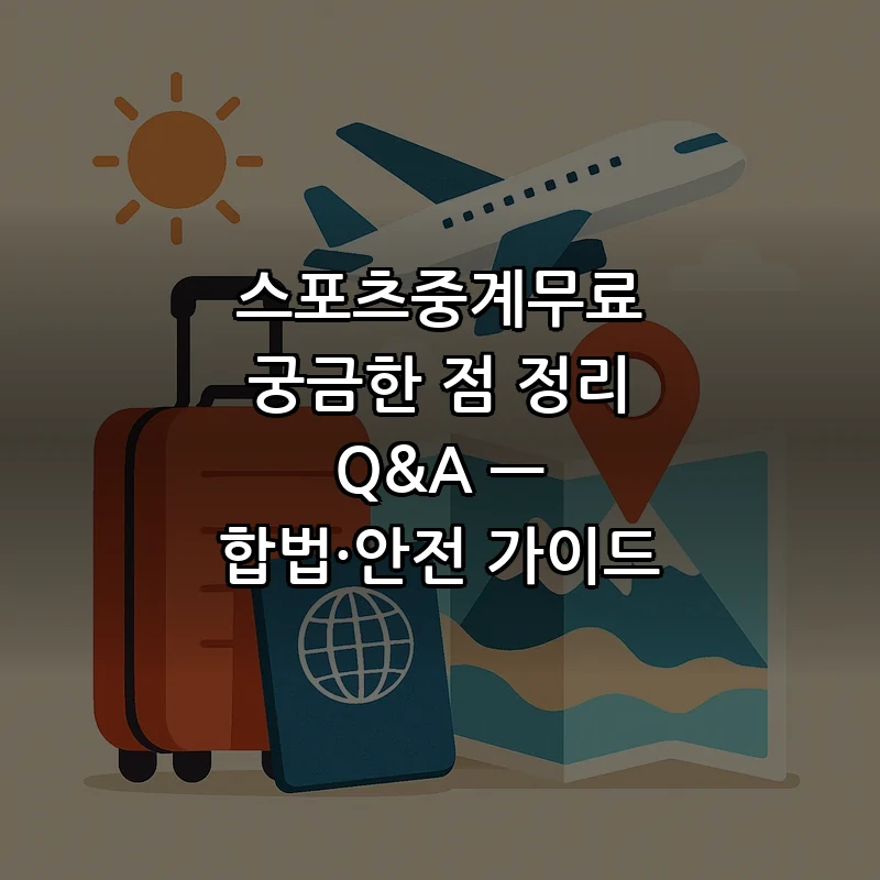 합법적으로 무료로 스포츠 중계 보는 법