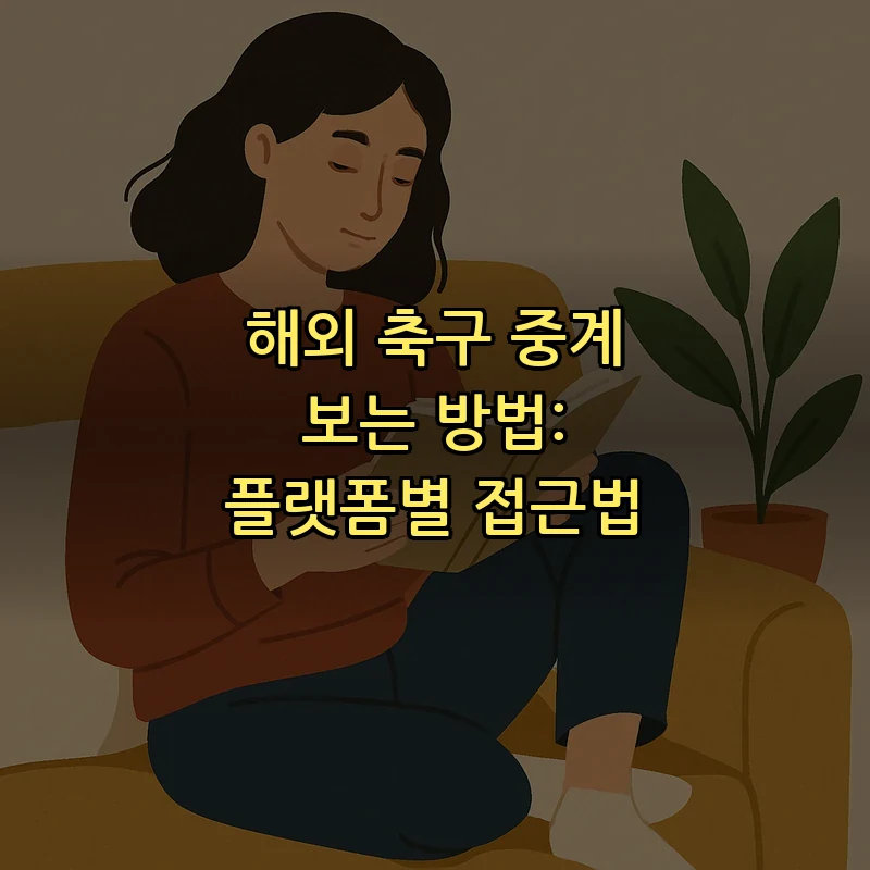 해외 축구 중계 보는 방법: 플랫폼별 접근법