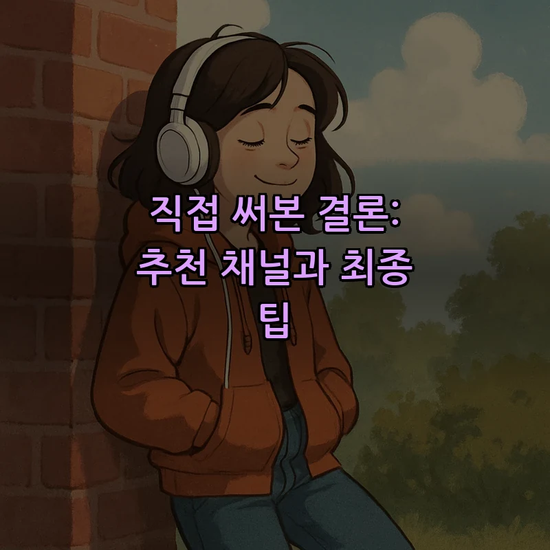 직접 써본 결론: 추천 채널과 최종 팁
