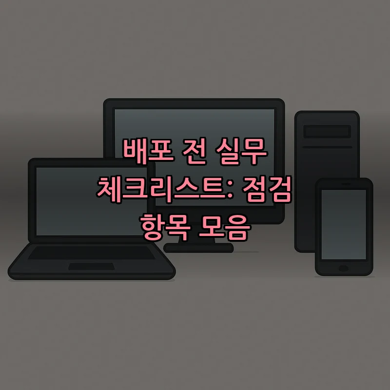 배포 전 실무 체크리스트: 점검 항목 모음