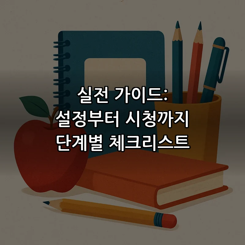 실전 가이드: 설정부터 시청까지 단계별 체크리스트