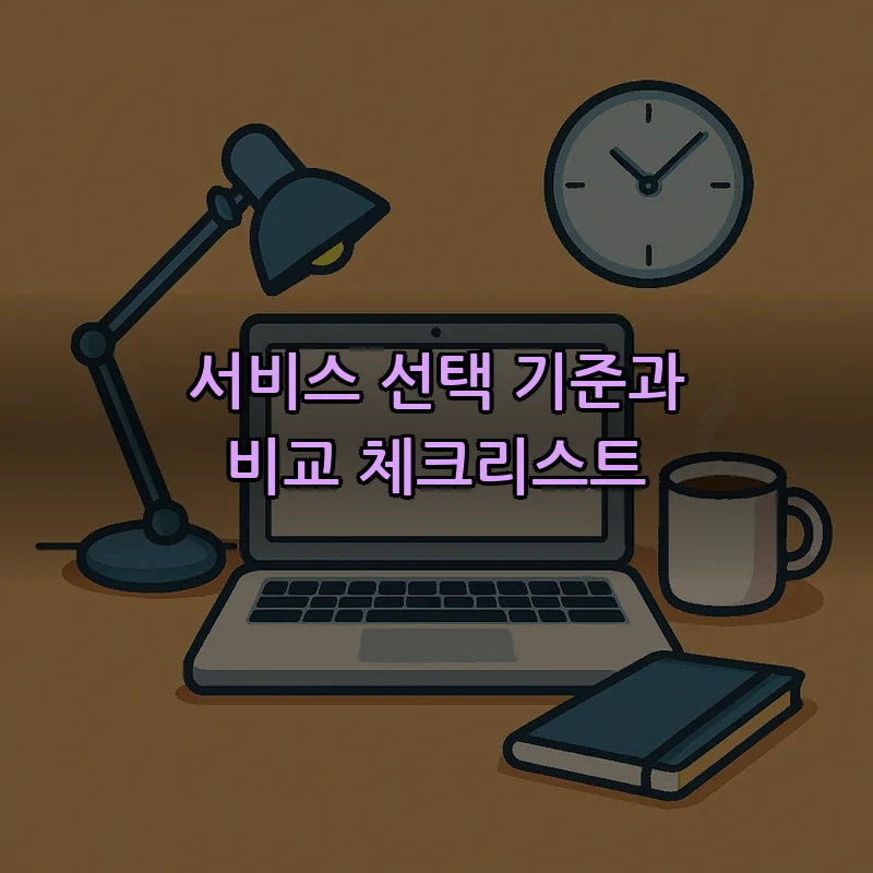 서비스 선택 기준과 비교 체크리스트