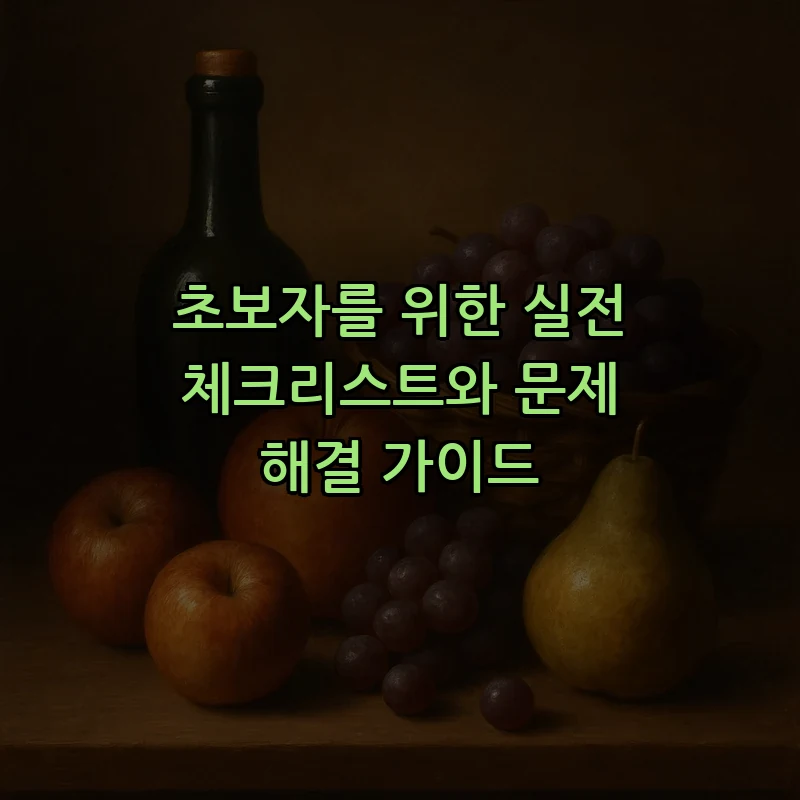 초보자를 위한 실전 체크리스트와 문제 해결 가이드