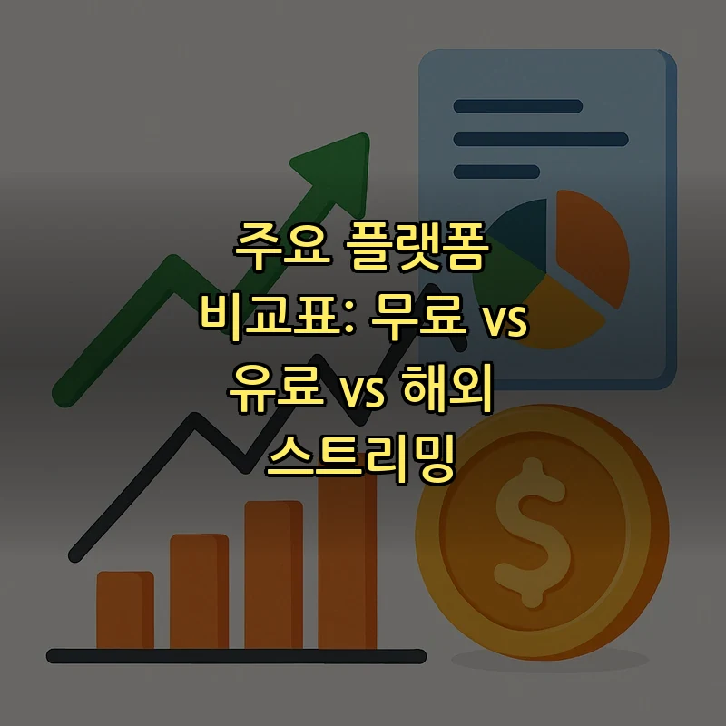 주요 플랫폼 비교표: 무료 vs 유료 vs 해외 스트리밍