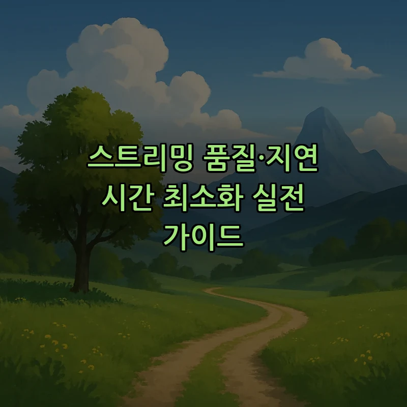스트리밍 품질·지연 시간 최소화 실전 가이드
