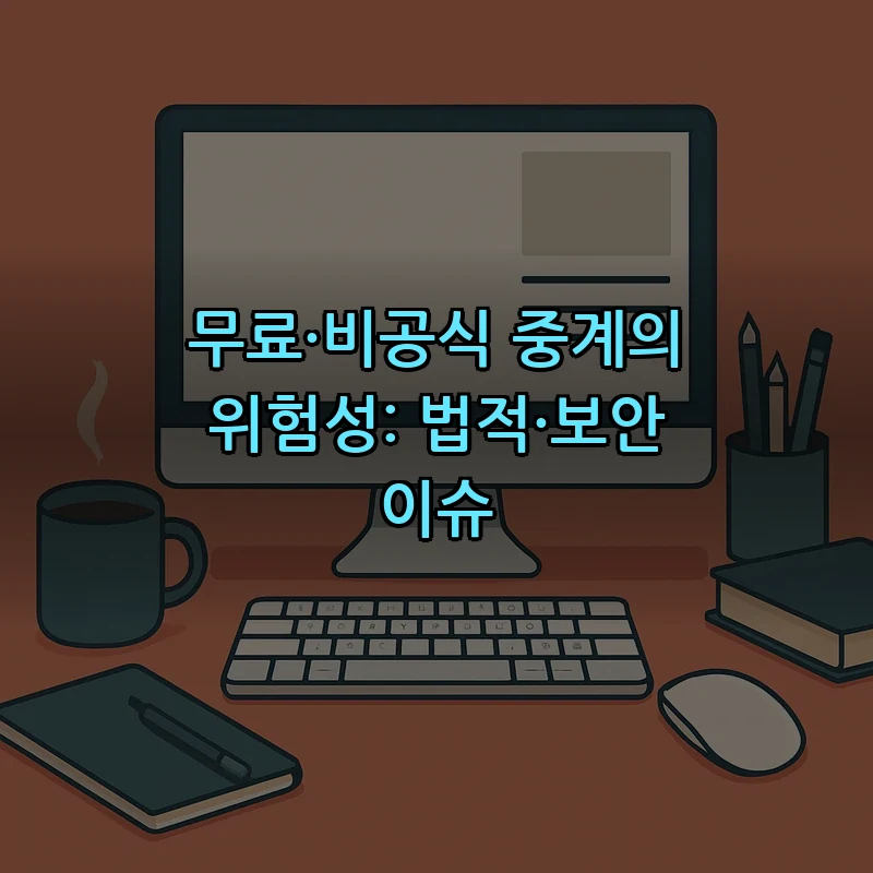 무료·비공식 중계의 위험성: 법적·보안 이슈