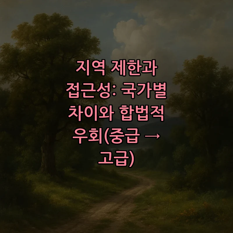 지역 제한과 접근성: 국가별 차이와 합법적 우회(중급 → 고급)