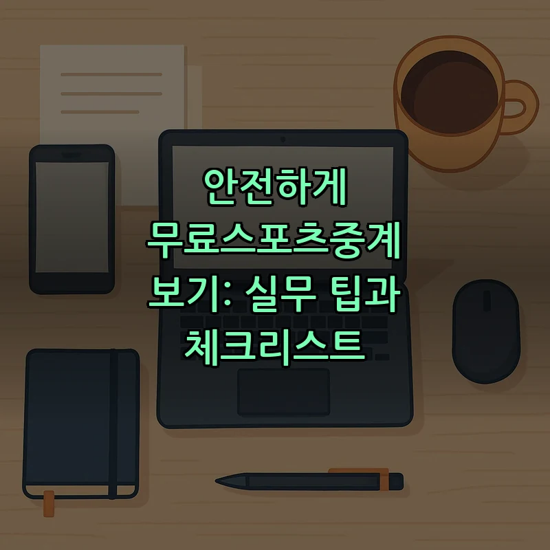 안전하게 무료스포츠중계 보기: 실무 팁과 체크리스트