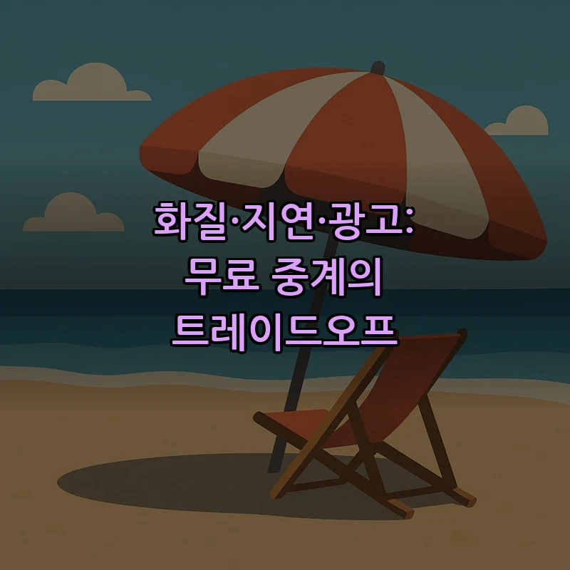 화질·지연·광고: 무료 중계의 트레이드오프
