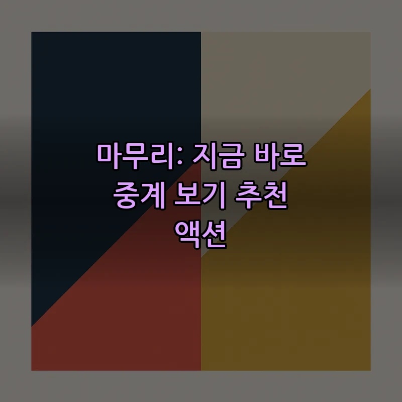 마무리: 지금 바로 중계 보기 추천 액션