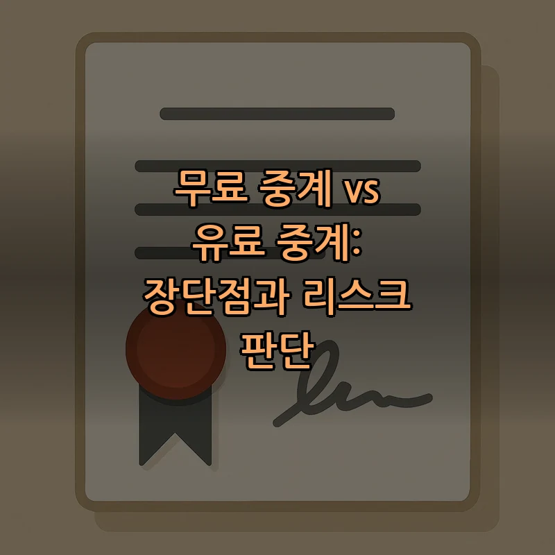 무료 중계 vs 유료 중계: 장단점과 리스크 판단