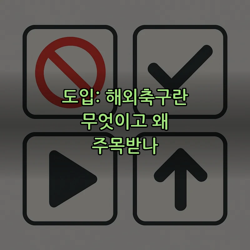 도입: 해외축구란 무엇이고 왜 주목받나