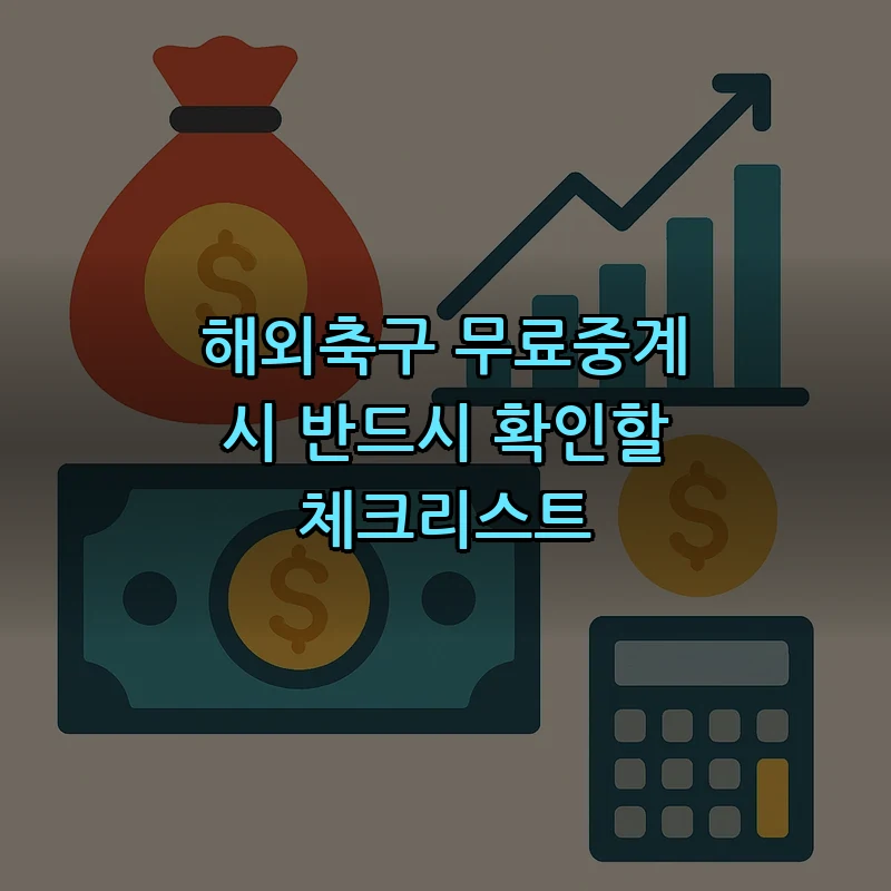 해외축구 무료중계 시 반드시 확인할 체크리스트