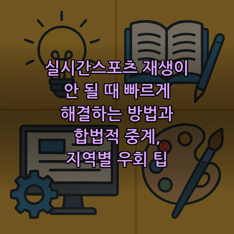 실시간스포츠 재생이 안 될 때 빠르게 해결하는 방법과 합법적 중계, 지역별 우회 팁 커버 이미지