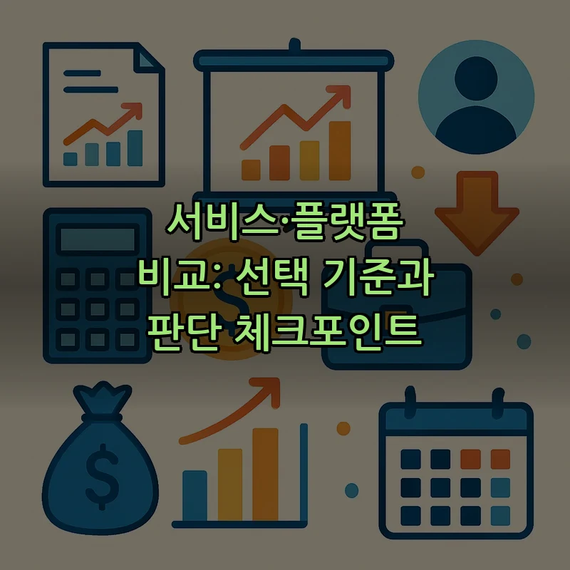 서비스·플랫폼 비교: 선택 기준과 판단 체크포인트