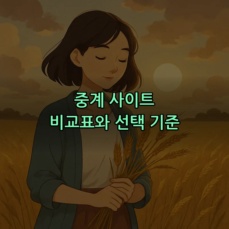 중계 사이트 비교표와 선택 기준