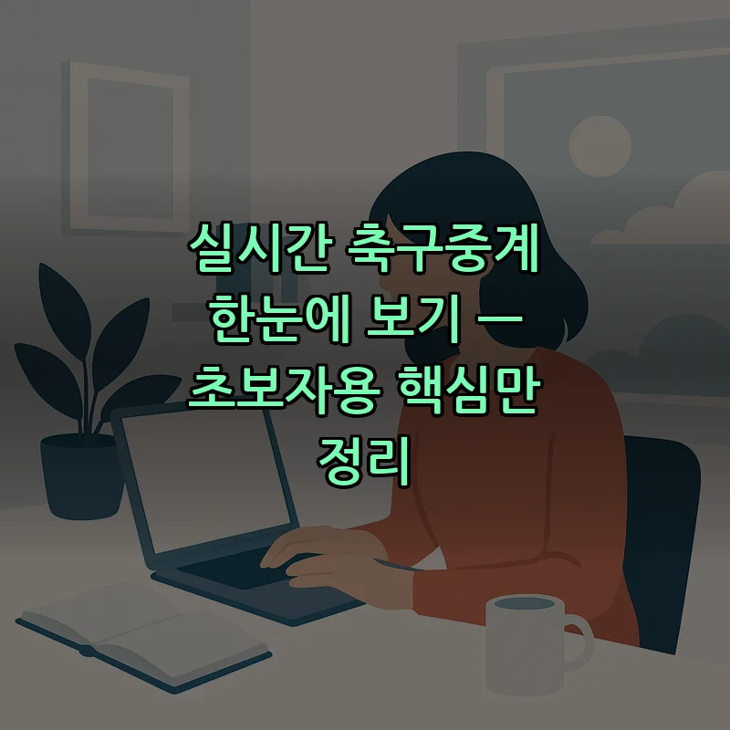 합법적 축구중계 보는 법 — 초보자 가이드