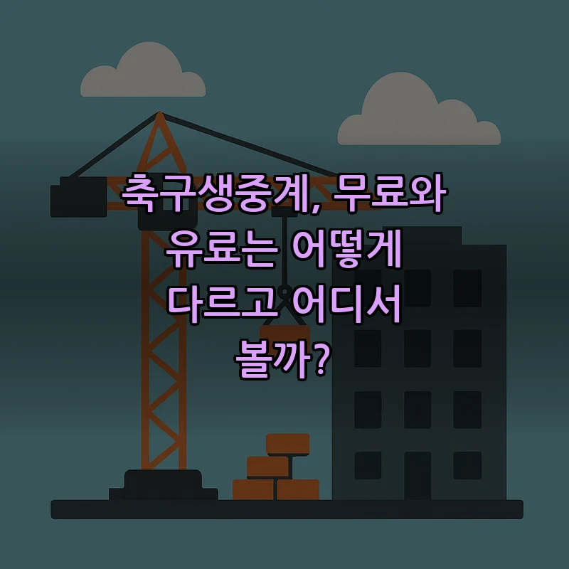 축구생중계, 무료와 유료의 차이 및 추천