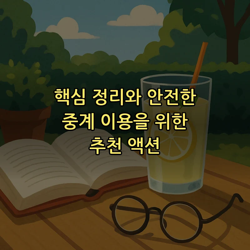 핵심 정리와 안전한 중계 이용을 위한 추천 액션
