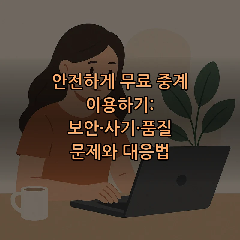 안전하게 무료 중계 이용하기: 보안·사기·품질 문제와 대응법