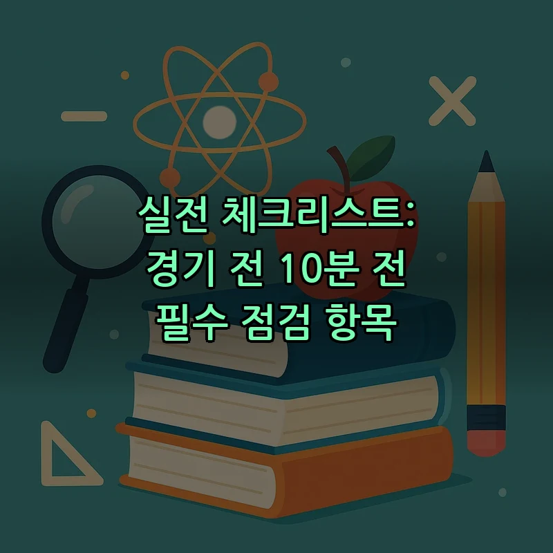 실전 체크리스트: 경기 전 10분 전 필수 점검 항목
