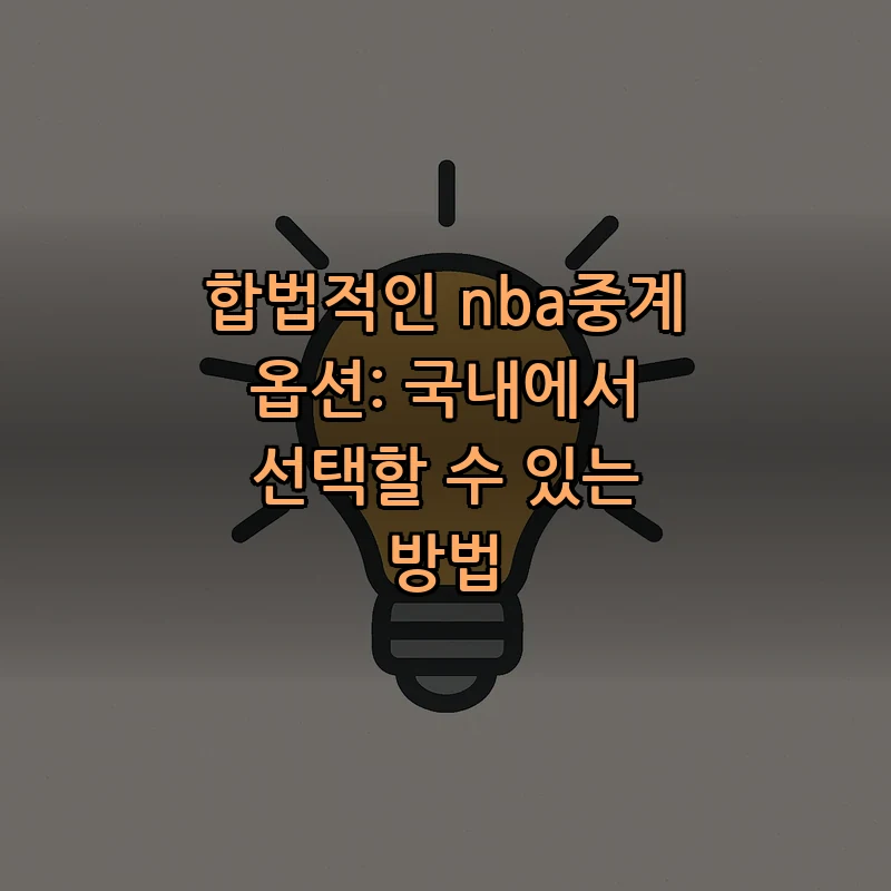 합법적인 nba중계 옵션: 국내에서 선택할 수 있는 방법