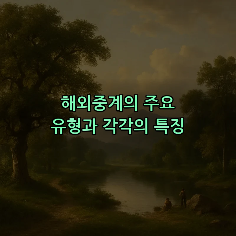 해외중계의 주요 유형과 각각의 특징
