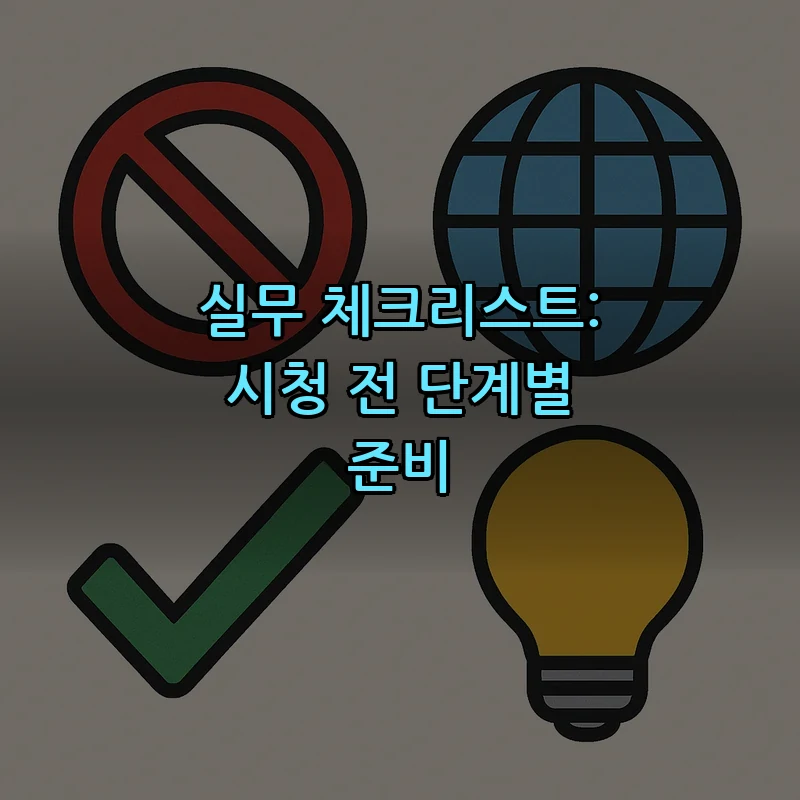 실무 체크리스트: 시청 전 단계별 준비