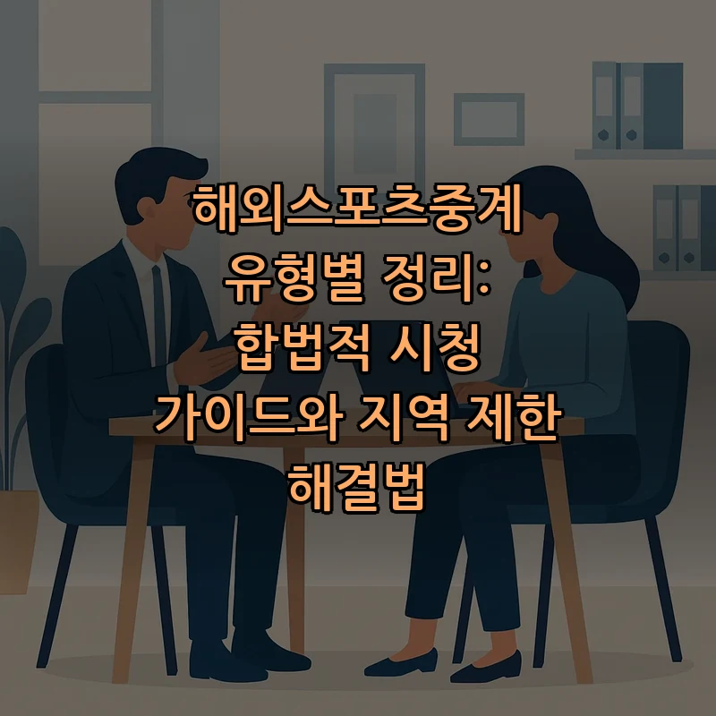 합법적으로 해외스포츠중계 시청하는 법: 단계별 안내